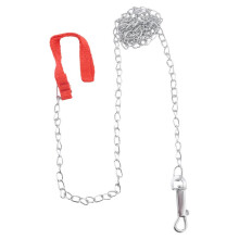 1.6m Heavy Duty Metal Chain Dog Puppy Walking Lead Leash Clip Red Handle