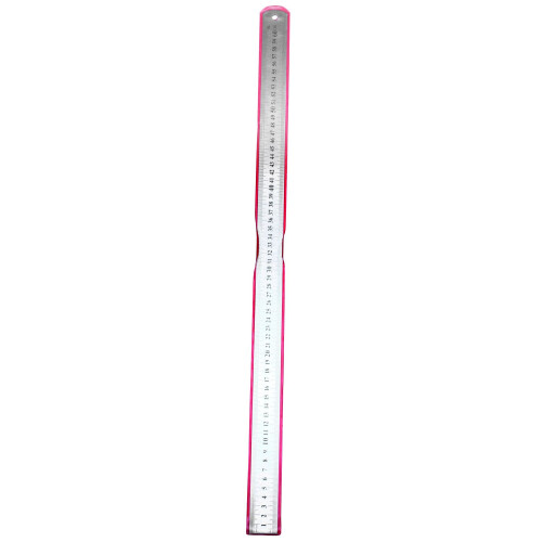 Stainless Steel Double Side Measuring Straight  Ruler 60cm/24", Silver 1