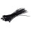 3mm x 150mm Auto Wire Push Cable Zip Tie Organizer White Black 100 Pcs 5