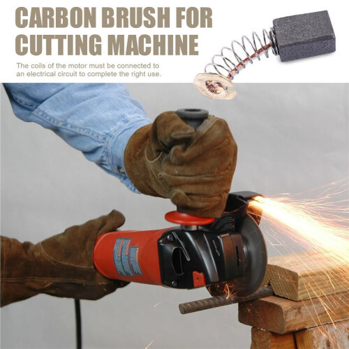 8 pcs 12 x 9 x 6mm Electric Angle Grinder Carbon Brushes CB411 2