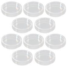 10 pcs. 35mm x 10mm Sterile Plastic Petri Dishes with Lid for LB Plate Yeast (Transparent color)