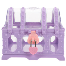 2Pcs Purple Treasure Chest with Lock Plastic Decorative Box for Kids