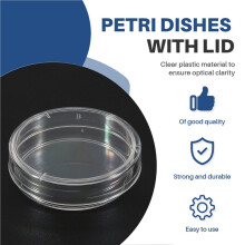 10 pcs. 35mm x 10mm Sterile Plastic Petri Dishes with Lid for LB Plate Yeast (Transparent color)