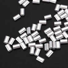 M1.5 wire rope aluminum ferrule cable ties Crimp Wire rope chuck aluminum jacket 200 pieces