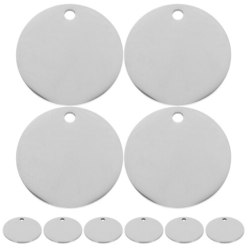 40Stk Hundemarken Tag Für Gravur DIY Silber 2