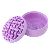 Brush Stand Makeup Brush Cleaner Silicone Makeup Brush Cleaning Pad3In1Cleaning Drying And Storage Solution Soft And Elastic Material Space