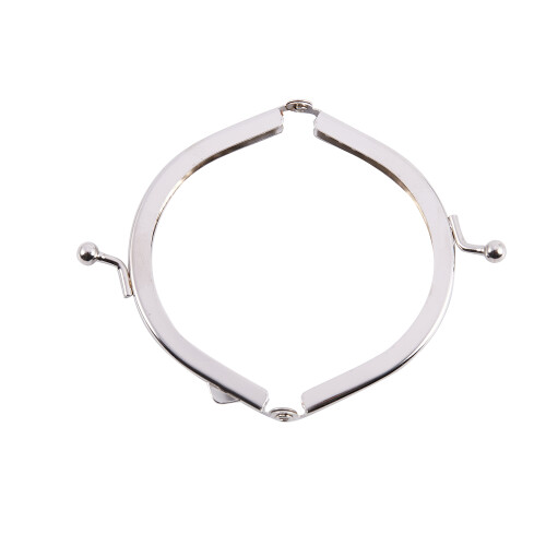 5 Metal Frames Snap Clasp Arch Pattern Coin Style Purse Silver 1