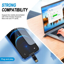 USB 3.1 Type C USB-C to Micro- TF Card Reader Adapter for PC Cellphone