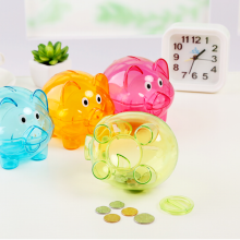 Leuk Plastic Varken Doorzichtig Spaarpot Muntautomaat Geld Geld Besparen Etui Kinderen Speelgoed Cadeau