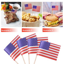 100 American Flag Toothpicks Party Cupcake Decoration Sandwich Food Picks