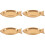 4Stk Roségold Fischform Platte Für Und 6