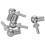 6Mm Rosca Hembra Macho en Forma de L Rodamientos de RóTula 4Pcs 2