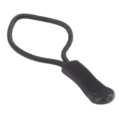 10 Anti-slip zipper puller, zipper, zipper extension trailer, practical and robust for back pack, jacket, etc.- Black