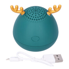 Bluetooth Speaker Mini Cute Fawn Shape Powerful Bass Built-in Mic Selfie Remote Function Easy Carry Lightweight
