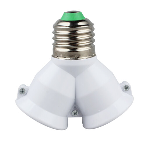 E27 to E27 Light Lamp Bulb Socket 2 Splitter Converter 1
