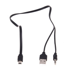 3.5mm Aux USB2.0 Male 5 Pin USB Portable Speaker Audio Cable