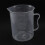 Measuring Jug 250mL Graduated Beaker Clear White Plastic Cup 2