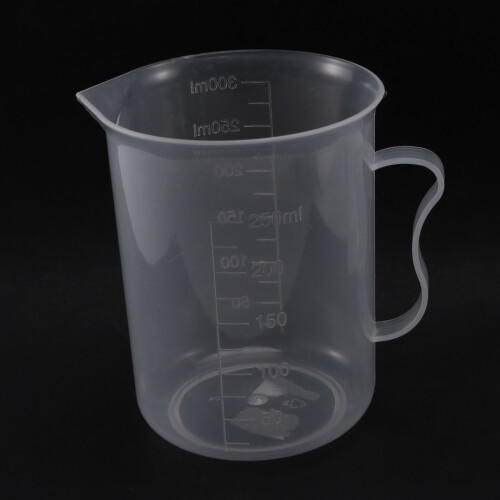 Measuring Jug 250mL Graduated Beaker Clear White Plastic Cup 1