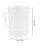 Measuring Jug 250mL Graduated Beaker Clear White Plastic Cup 6