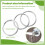 60 Pcs 20mm Outside Dia Universal Split Key Rings Keychain Holders 6
