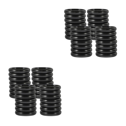 88Stk Schwarze ABS Binder Ringe Für Notizhefte Und Planer 1