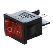 3pcs Red Light 4 Pin DPST -OFF Snap in Boat Rocker  6A/250V 10A/125V AC