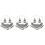 3Sets Silberschmuck Set Kette Ohrringe Für Festliche Anlässe 6