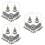 3Sets Silberschmuck Set Kette Ohrringe Für Festliche Anlässe 9