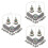 3Sets Silberschmuck Set Kette Ohrringe Für Festliche Anlässe 8