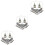 3Sets Silberschmuck Set Kette Ohrringe Für Festliche Anlässe 7