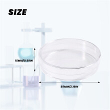 10 Stuks Steriele Petrischalen met Deksels voor Laboratoriumplaat Bacteriële Gist 55 mm X 15 mm