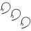 3 Pcs Handfree 5.5Mm Hole Black Plastic Earhook for  Earphone 4