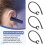 3 Pcs Handfree 5.5Mm Hole Black Plastic Earhook for  Earphone 7