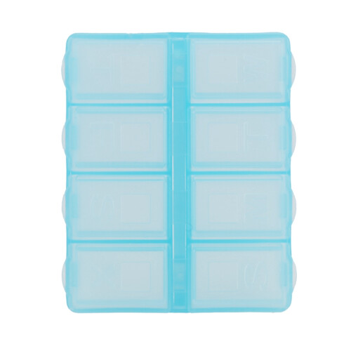 Plastic Rectangle 8 Compartments 7 Days Medicine Pill Box 1