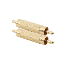 Professional RCA Male to Male RCA Coupler Adapter Converter Connector Gold Plated (2 Pack)