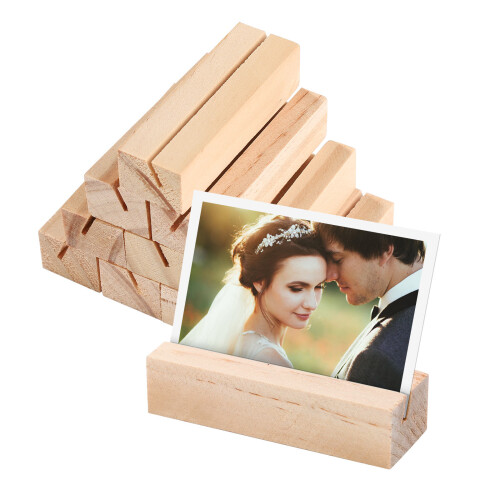4Stk Holz Tischhalter Beige Memo Kartenhalter Büro