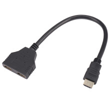 1080P Puerto Macho a 2 Hembra 1 Entrada 2 Salidas Divisor Conversor Adaptador Cable