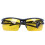 black frame yellow Night Vision sheet outdoor Cycling Sunglasses 1
