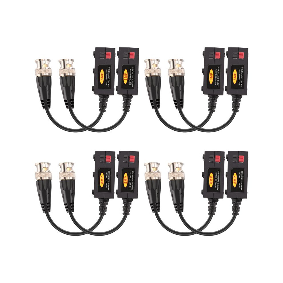 1080P Ahd/Hd-Cvi/Tvi/Cvbs Passive Hd Video Balun Transmitter 4 Pairs (Utp To 350M-600M) 4713132241895