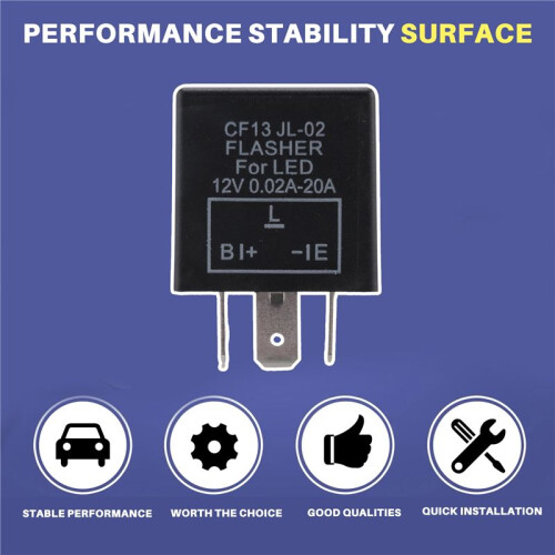 Car 3-pin CF-13 Electronic LED 12V Flasher Relay Fix for Turn Signal Blinker 2