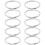10X Quality 50Mm Keyring Split Ring Set Heavy Duty Large Nickel Key Loop Sprung Hoop 1
