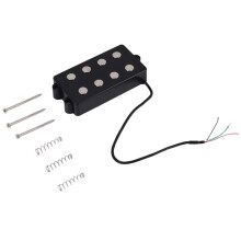 Noiseless Good Balance 4 String Bass Humbucker Double Coil Pickup Black For Bass Guitar