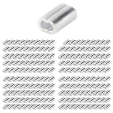 200 PièCes SéRies 1/16 Pouce Jeu de Viroles de CâBle en Alliage D'Aluminium à Sertir la Boucle de Manchon pour CâBle MéTallique