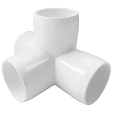 4-Weg 1/2 Inch T-Stuk PVC-Bocht - Bouw Zwaar PVC-Meubilair - PVC-Bochtstukken van een Halve Inch [Verpakking van 12]
