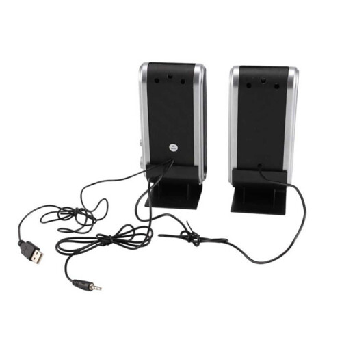 2 Pcs USB Computer Speakers Portable Speaker Stereo 3.5mm with Ear Jack for Desktop PC Laptop 2