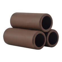 3 Pcs Brown Ceramic Shelters - Shrimp , Breeding Tube, Hiding Cave