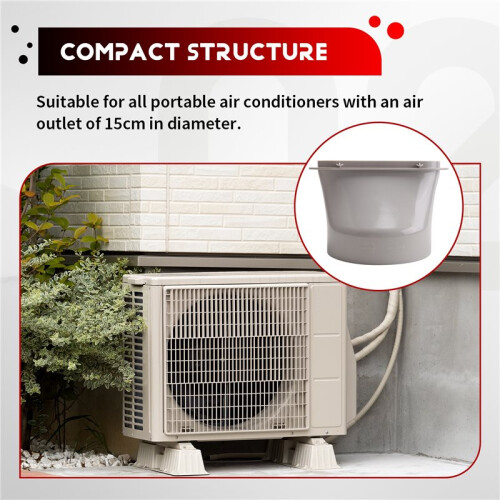 15CM Portable Air Conditioner Window Exhaust Duct Pipe Hose Interface Connector(Flat Nozzle) 1