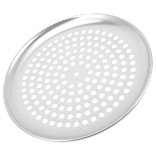 2Stk Widerstandsfähiges Aluminium Pizza-Backblech Mit Löchern 2
