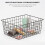 Hollow Iron Wired Basket, Storage Baskets Metal Basket Without Interlining Bathroom Kitchen Organizer Black 3