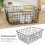 Hollow Iron Wired Basket, Storage Baskets Metal Basket Without Interlining Bathroom Kitchen Organizer Black 2
